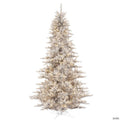Vickerman 3' Silver Tinsel Fir Christmas Tree with Warm White LED Lights