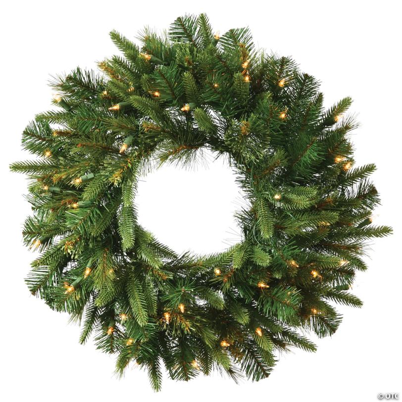 Vickerman 42" Cashmere Artificial Christmas Wreath, Warm White Dura-lit LED Lights