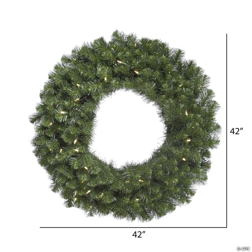 Vickerman 42" Douglas Fir Artificial Christmas Wreath, Warm White LED Lights