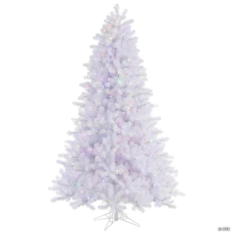 Vickerman 4.5' Crystal White Pine Artificial Christmas Tree, Multi-Colored LED Lights