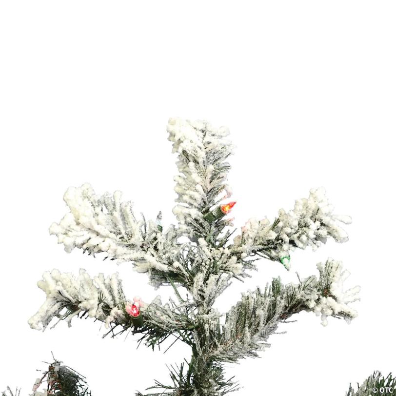 Vickerman 4.5' Flocked Alaskan Pine Christmas Tree with Lights