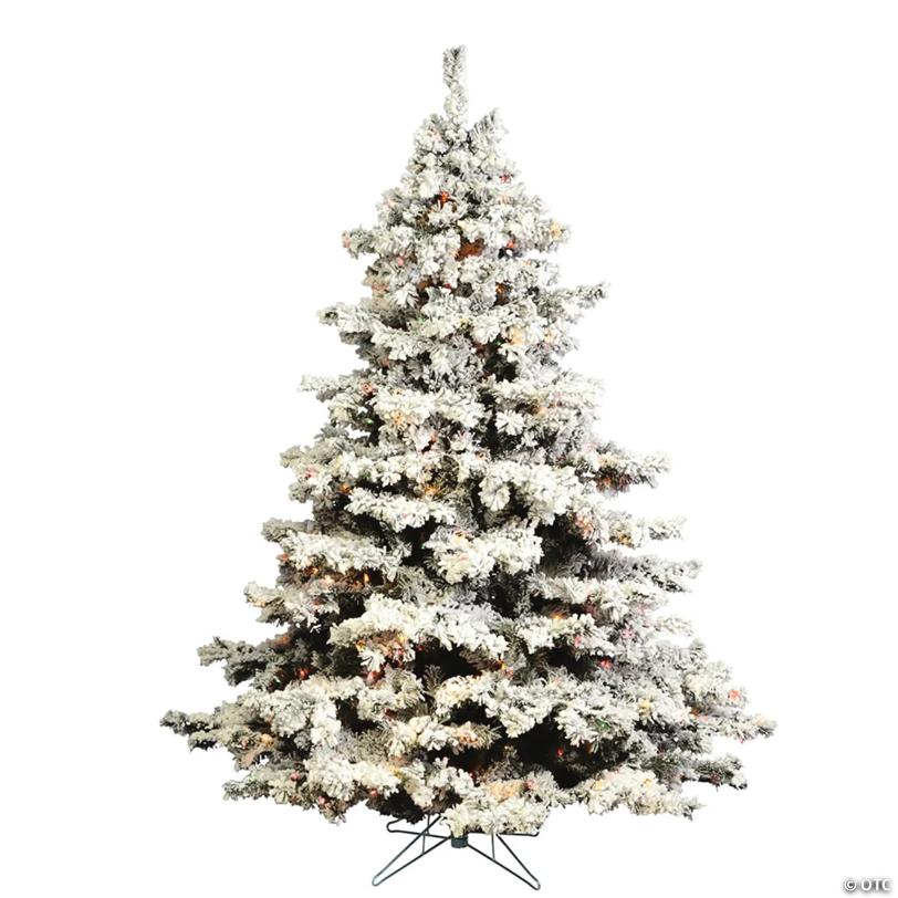 Vickerman 4.5' Flocked Alaskan Pine Christmas Tree with Lights
