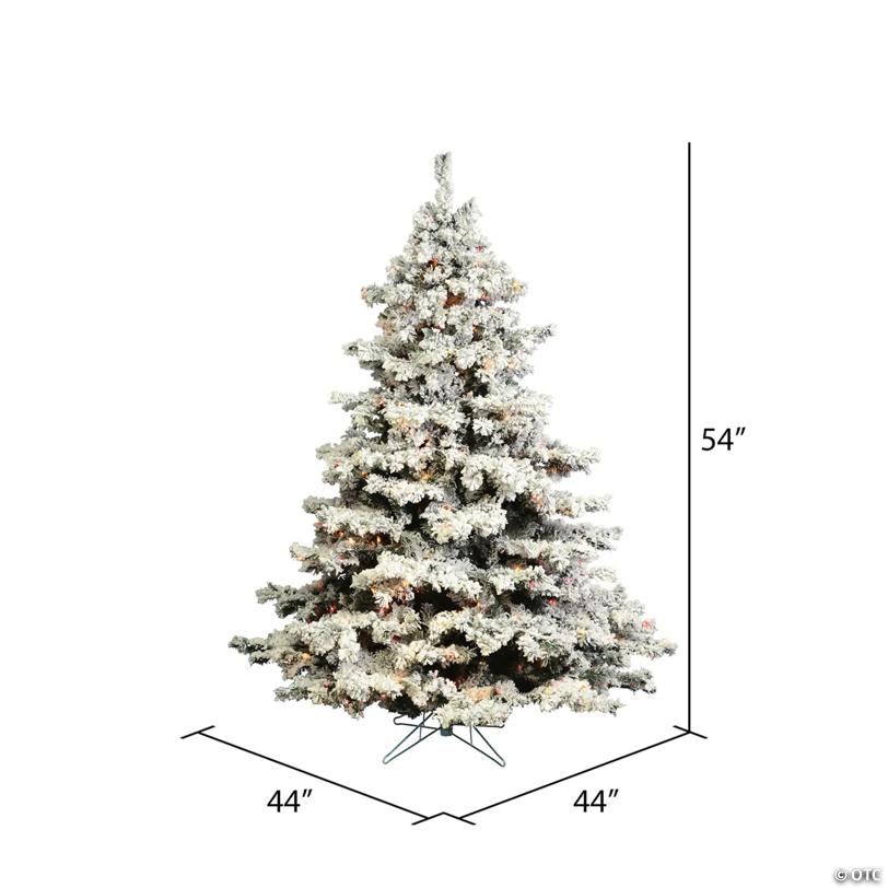 Vickerman 4.5' Flocked Alaskan Pine Christmas Tree with Lights
