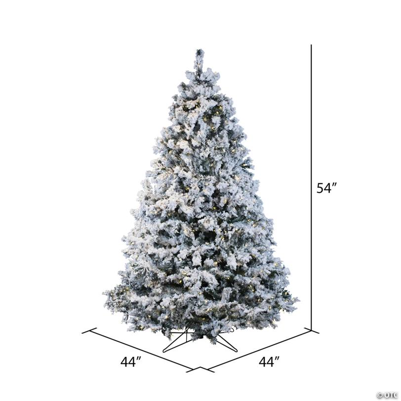 Vickerman 4.5' Flocked Alaskan Pine Christmas Tree with Warm White Lights
