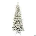 Vickerman 4.5' Flocked Pacific Pencil Artificial Christmas Tree, Unlit