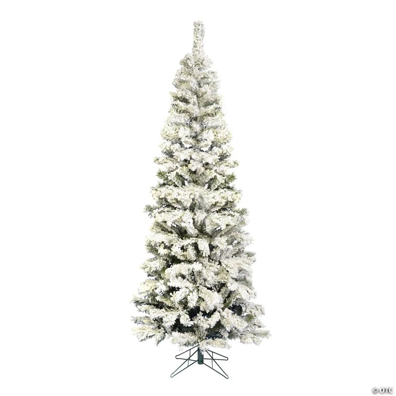 Vickerman 4.5' Flocked Pacific Pencil Artificial Christmas Tree, Unlit
