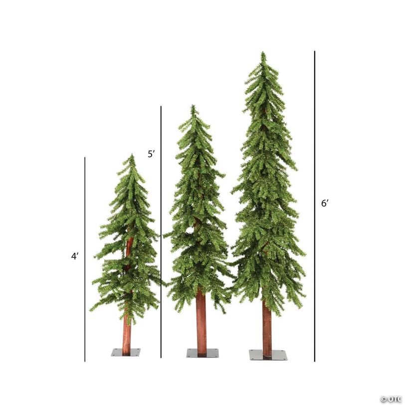 Vickerman 4',5', and 6' Natural Look Alpine Christmas Tree - Unlit