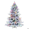 Vickerman 4.5' x 44" Flocked Alaskan Artificial Pre-Lit Christmas Tree