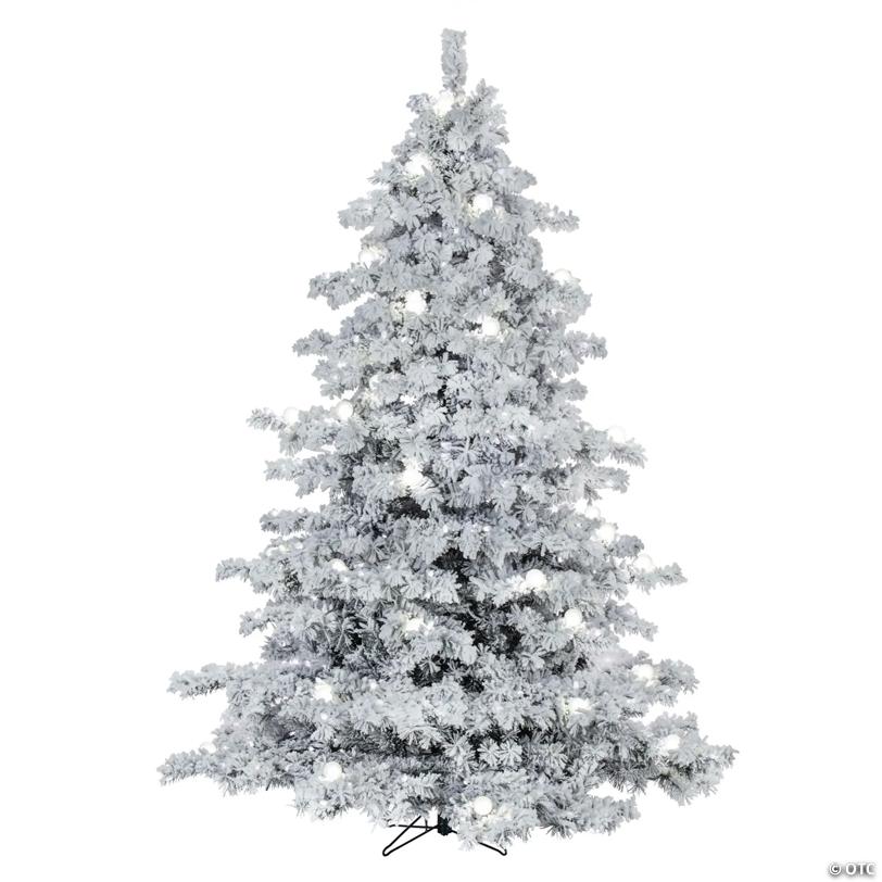 Vickerman 4.5' x 44" Flocked Alaskan Artificial Pre-Lit Christmas Tree