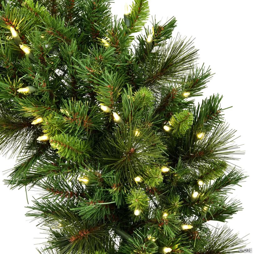 Vickerman 48" Bangor Mixed Pine Artificial Christmas Wreath, Warm White Dura-lit LED Mini Lights