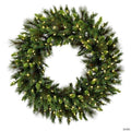 Vickerman 48" Bangor Mixed Pine Artificial Christmas Wreath, Warm White Dura-lit LED Mini Lights