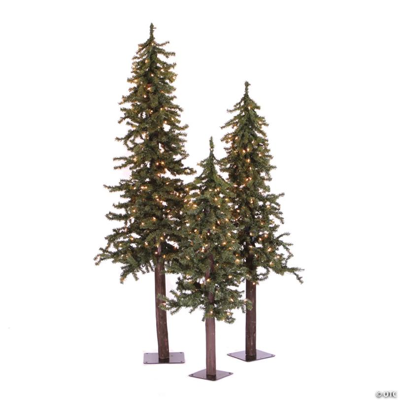 Vickerman 4', 5', and 6' Natural Look Alpine Tree Set