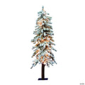 Vickerman 4' Flocked Alpine Christmas Tree with Clear Lights