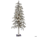 Vickerman 4' Flocked Alpine Christmas Tree with LED Lights
