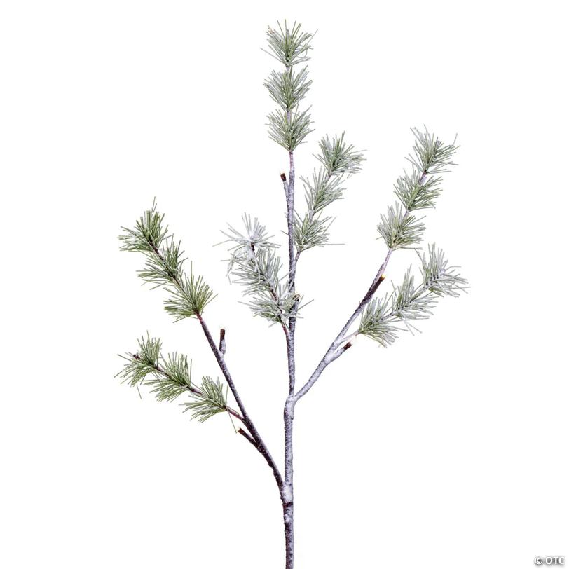 Vickerman 4' Green Frosted Mini Pine Twig Tree, Warm White 3mm Wide Angle LED lights