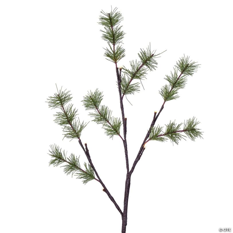 Vickerman 4' Green Mini Pine Twig Tree, Warm White 3mm Wide Angle LED lights.
