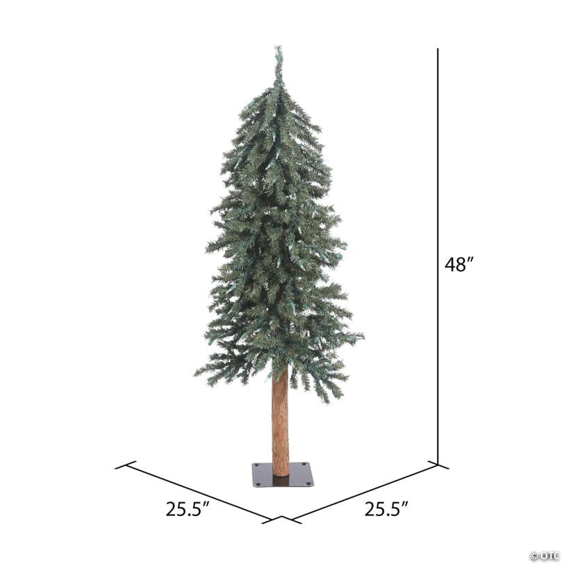 Vickerman 4' Natural Bark Alpine Artificial Christmas Tree, Unlit
