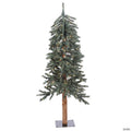 Vickerman 4' Natural Bark Alpine Christmas Tree with LED Lights
