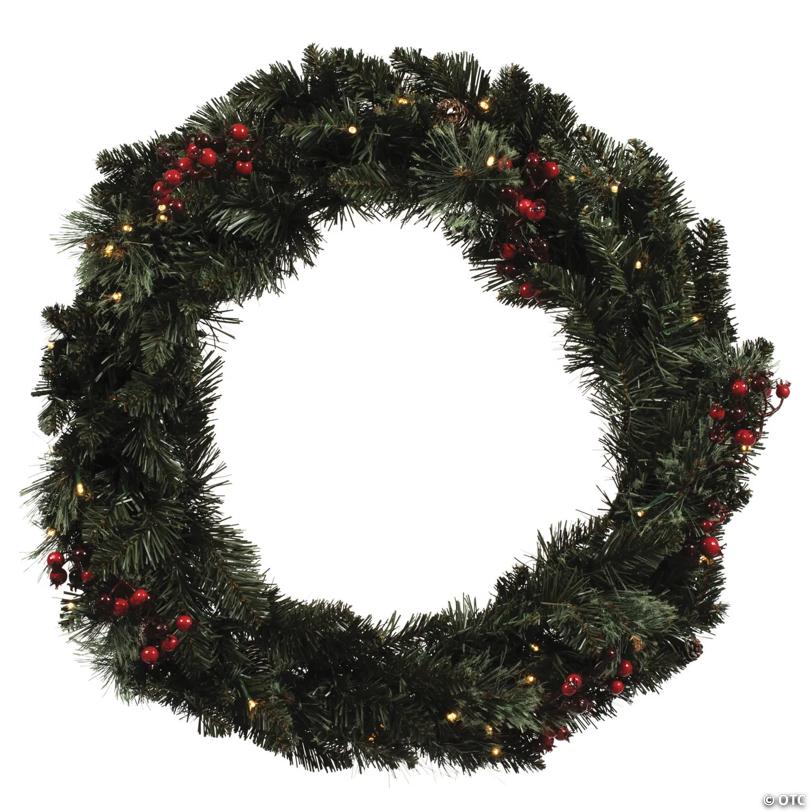 Vickerman 4 Piece Front Door Decor Set, Warm White LED Lights