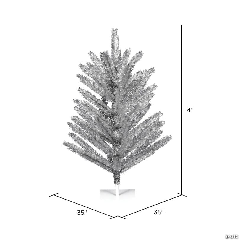 Vickerman 4' x 35" Vintage Aluminum Artificial Christmas Tree, Unlit
