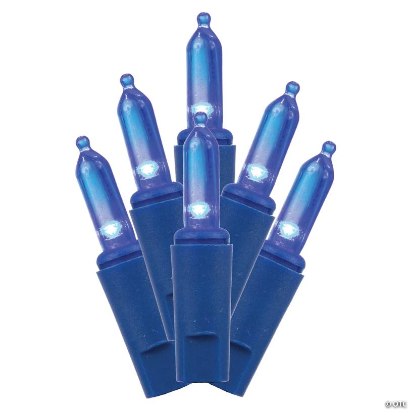 Vickerman 50 LED Blue Dura-Lit Light on Blue Wire, 37' Light Strand