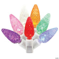 Vickerman 50 Multi-Colored C6 LED Light on White Wire, 25' Light Strand