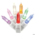 Vickerman 50 Multi-Colored Italian LED on White Wire, 25' Light Strand