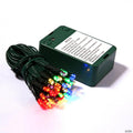 Vickerman 50 Multi-Colored Wide Angle LED Light on Green Wire, 15' Battery Opeated Christmas Light Strand