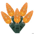 Vickerman 50 Orange C6 LED Light on Green Wire, 25' Light Strand