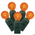 Vickerman 50 Orange G12 LED Light on Green Wire, 25' Light Strand