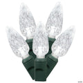 Vickerman 50 Pure White C6 LED Light on Green Wire, 25' Light Strand