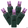 Vickerman 50 Purple Twinkle Wide Angle LED Light on Green Wire, 25' Light Strand
