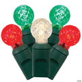 Vickerman 50 Red-White-Green G12 LED Light on Green Wire, 25' Light Strand