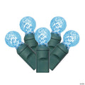 Vickerman 50 Teal G12 LED Light on Green Wire, 25' Light Strand