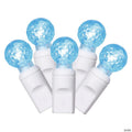 Vickerman 50 Teal G12 LED Light on White Wire, 25' Light Strand
