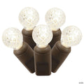 Vickerman 50 Warm White G12 LED Single Mold light on Brown Wire, 25' Light Strand