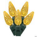 Vickerman 50 Yellow C6 LED Light on Green Wire, 25' Light Strand