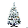 Vickerman 5.5' Flocked Alaskan Pine Christmas Tree with Multi LED Lights