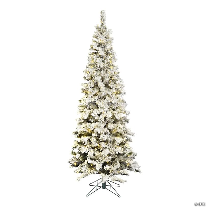 Vickerman 5.5' Flocked Pacific Christmas Tree with Warm White LED Lights