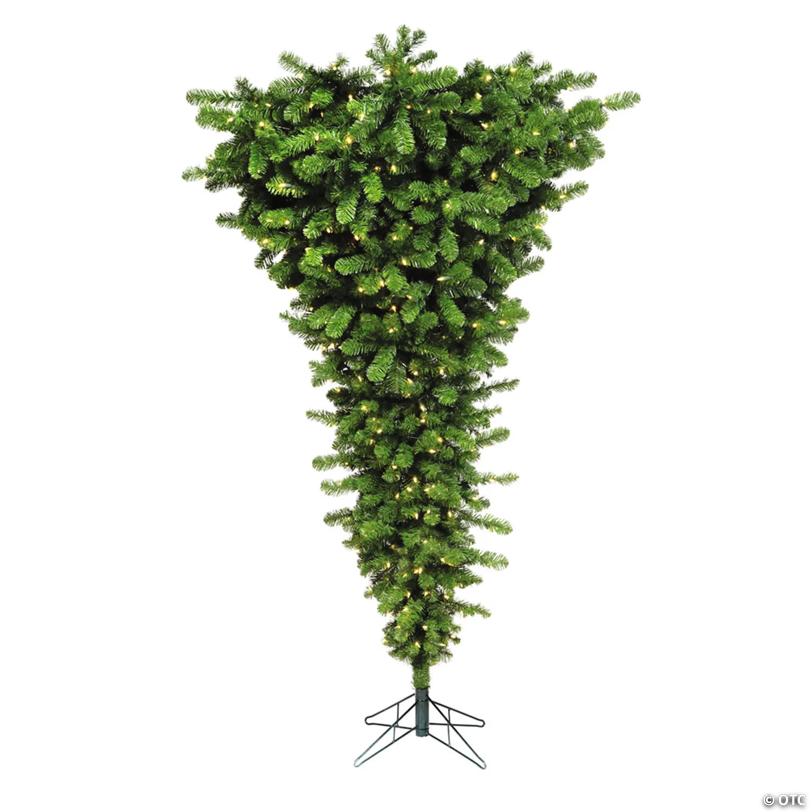 Vickerman 5.5' Green Upside Down Christmas Tree with Warm White LED Lights