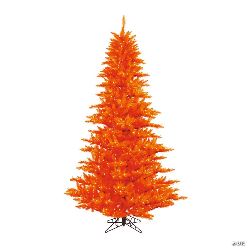 Vickerman 5.5' Orange Fir Christmas Tree with Orange LED Lights