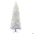 Vickerman 5.5' White Salem Pencil Pine Christmas Tree with Multi-Colored LED Lights