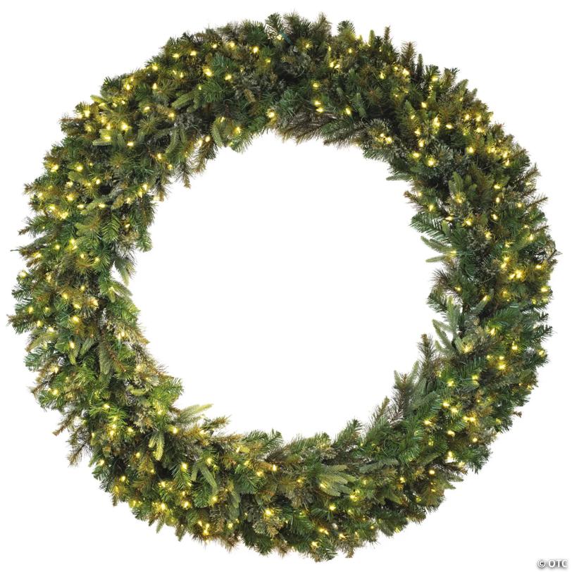 Vickerman 5' Cashmere Artificial Christmas Wreath, Warm White Dura-lit LED Lights