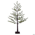 Vickerman 5' Green Mini Pine Twig Tree, Warm White 3mm Wide Angle LED lights.