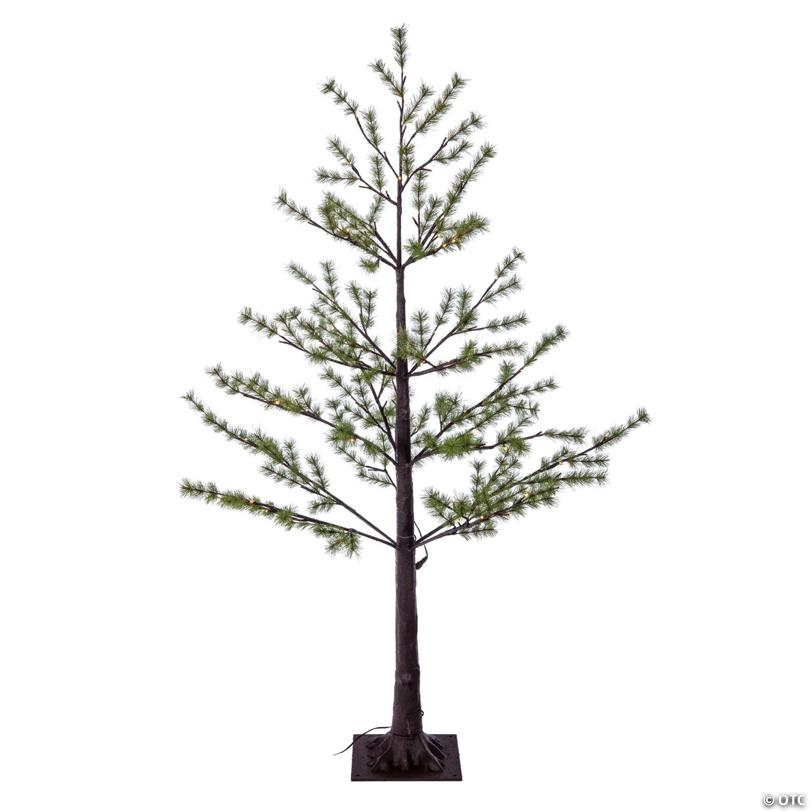 Vickerman 5' Green Mini Pine Twig Tree, Warm White 3mm Wide Angle LED lights.