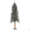 Vickerman 5' Natural Bark Alpine Christmas Tree with Warm White LED Lights