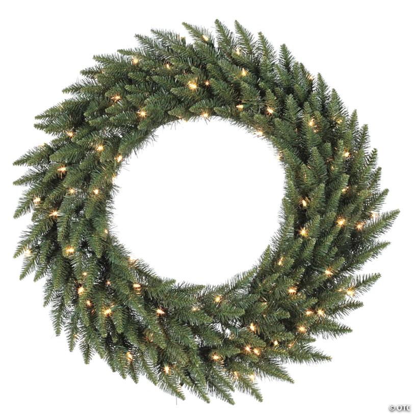 Vickerman 60" Camdon Fir Artificial Christmas Wreath, Warm White LED Mini Lights