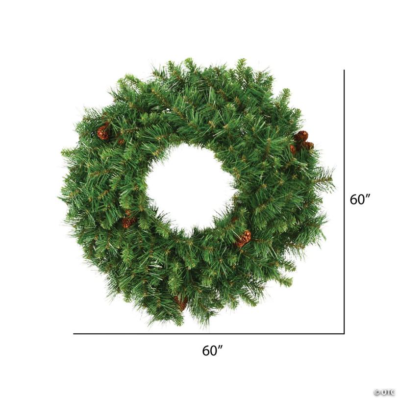 Vickerman 60" Cheyenne Pine Artificial Christmas Wreath, Unlit