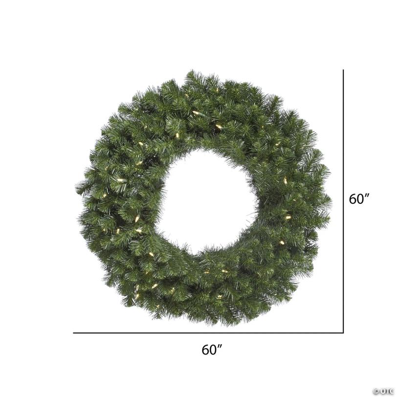 Vickerman 60" Douglas Fir Artificial Christmas Wreath, Warm White LED Lights