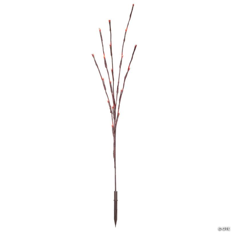 Vickerman 60 Red Wide Angle LED Twig Light Set on Brown Wire, Pack of 3